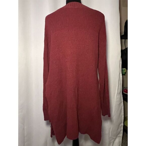Free People Harper Knit Cardigan Sweater XS Maroon Long Sleeve Casual - Picture 5 of 12